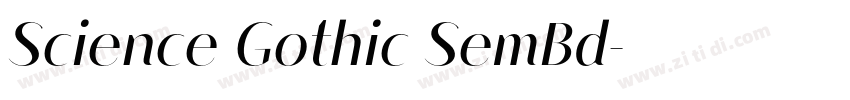 Science Gothic SemBd字体转换